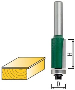 Фреза FIT для выборки заподлицо с нижним подшипником D*H*L=10*25*70мм 3604-082510 - фото 85857