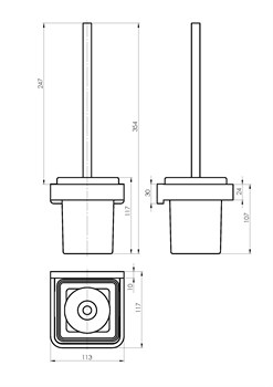 Ершик RUBINETA EDELA BK 670105 - фото 86193