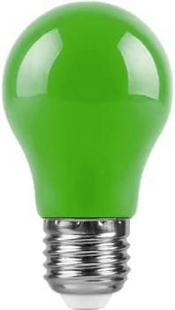 Лампа светодиодная Feron LB-375 Шар A50 3W 230V E27 зеленая 25922 - фото 86926