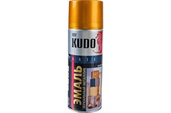 Эмаль-аэрозоль KUDO универсальня металик, зеркальное золото 520мл 1034 - фото 88625