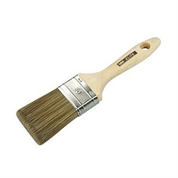 Кисть МАКО флейцевая деревянная ручка бук:оправа из матовой нерж 60мм, 934560 - фото 88986
