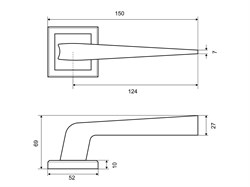 Ручка дверная ФЗ A 210 PC - фото 89471