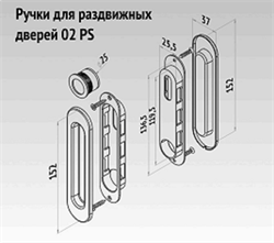 Ручка для раздвижных дверей PALLADIUM 02 PS PB - фото 89472