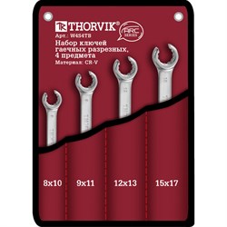 Набор ключей THORVIK гаечных комбинированных серии ARC в сумке, 8-17мм (4 предметов) W4S4TB - фото 89607
