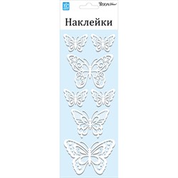 Элемент декоративный ROOM DECOR Мерцающие бабочки белые-мини RKA 7404 - фото 89799