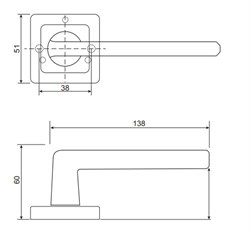 Ручка CODE DECO дверная H-22112-A-BN - фото 89840