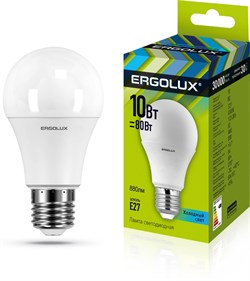Лампа светодиодная ERGOLUX LED-A60-10W-E27-4500K 12149 - фото 92238