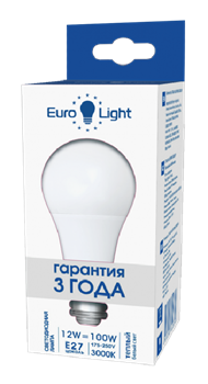 Лампа светодиодная Eurolight EL-201-A60-12-6K-E27-FR - фото 93497