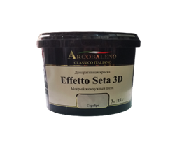 Краска декоративная РАДУГА Arcobaleno Effetto Seta 3D база: серебро 3 кг A127NK03 - фото 93974