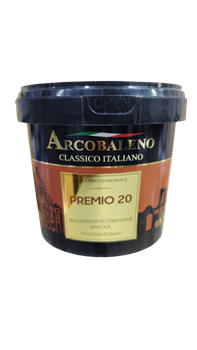 Краска матовая РАДУГА Arcobaleno Premio 20 база C 0,9 л A128CN09 - фото 94130