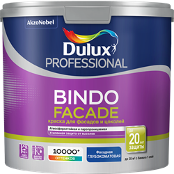 Краска водоэмульсионная Dulux Professional Bindo Facade для фасадов и цоколей BC 2,25л - фото 94423