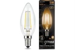 Лампа GAUSS LED Filsment Candle E14 5W 2700K 103801105 - фото 94780