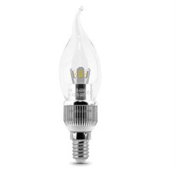 Лампа Gauss LED Candle Tailed Crystal clear 5W E14 4100K 1/10/100 HA104201205-D - фото 95049
