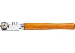 Стеклорез SPARTA 6-роликовый с деревянной ручкой 872235 - фото 95074
