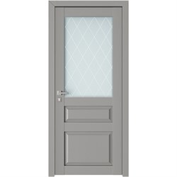 Полотно Дверное ДО мод.21 2000*600 цвет 23 серый софт стекло ромб - фото 95161