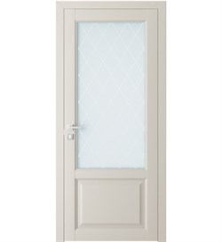 Полотно дверное ДГ мод 30 2000*600 цвет24 светло серый софт стекло ромб - фото 95166