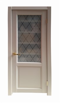 Полотно дверное ДГ мод 30 2000*700 цвет24 светло серый софт стекло ромб - фото 95171