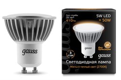 Лампа Gauss LED 5W GU10 2700K FROST EB101506105 - фото 95205