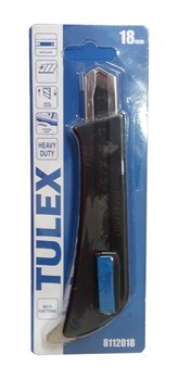 Нож TULEX HEAVY DUTY 8112018 с автоблокировкой, двухкомпонентный корпус, сегмент. лезвие SK5, 18мм 8 - фото 95245