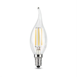 Лампа Gauss LED Filament Свеча на ветру E14 9W 710Lm 4100K 104801209 - фото 95480