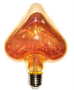 Лампа Ретро Ecolight G80 4w 220V E27  Heart Amber - фото 95513