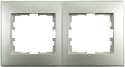 Рамка LESYA 2-ая горизонтальная, серебро матовый 705-4300-147 - фото 95664
