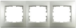 Рамка LESYA 3-ая горизонтальная, серебро матовый 705-4300-148 - фото 95665