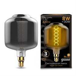 Лампа GAUSS LED Filament DL180 8W 300Lm 2400К Е27 gray flexible 164802008 - фото 95744