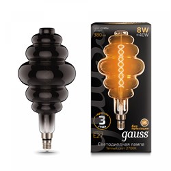 Лампа GAUSS LED Filament Honeycomb 8W 380Lm 2700К Е27 gray flexible 159802008 - фото 95763