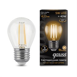 Лампа Gauss LED Filsment Globe E27 5W 2700K 105802105 - фото 95825