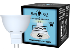 Лампа светодиодная Eurolight ELEC-515-PAR16-6-5K-GU5.3-SMD - фото 96108