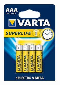 Батарейка VARTA Superlife Micro 1.5V-LR03/AAA (4шт) 0002-2003-101-414 - фото 96624
