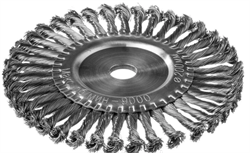 Щетка ЭКСПЕРТ дисковая для УШМ, плетеные пучки стальной проволоки 0,5мм, d200мм 1615-200 - фото 97015