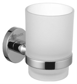 Аксессуар для ванной ATLANTISS стакан стекл. с держателем, хром LM3236C - фото 97080