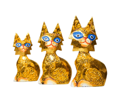 Коты RIKMANI золотые Set 3 3455 - фото 97448
