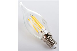 Лампа GAUSS LED Filament Свеча на ветру 5W E14 420 lm 4100K Golden 104801805