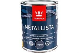 Краска по ржавчине METALLISTA молотковая черная глянцевая 0,9л 700011718