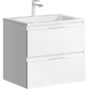 Тумба для ванной комнаты AQWELLA Accent 60 подвесная белый с раковиной ACC0106W