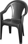 Кресло пластиковое для террасы,черное 42980260