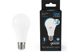 Лампа GAUSS LED A60 12W 1200Lm 6500K E27 102502312