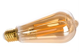 Лампа GAUSS LED Filament ST64 E27 8W Golden 740lm 2400K 1/10/40 157802008