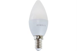 Лампа светодиодная EUROLUX LL-E-C37-5W-230-2,7K-E14 арт.76/2/1