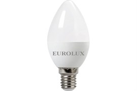 Лампа светодиодная EUROLUX LL-E-C37-7W-230-2,7K-E14 арт.76/2/7