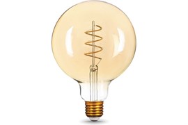 Лампа GAUSS LED Filament G125 6W 360Lm E27 2400К Flexible Golden 158802008