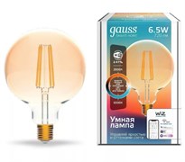 Лампа Gauss LED Smart Home Filament G95 6,5W 720Lm E27 2000К-5500K изм.цвет.темп+дим. 1340112