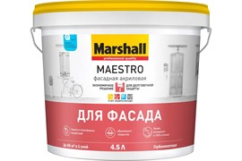 Краска водоэмульсионная MARSHALL MAESTRO фасадная акриловая BC 9л 5248875