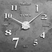 Часы-наклейка DIY Клермонт, серебро, 120см 1306699