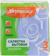 Салфетка бытовая Хозяюшка Мила вискоза 350*350см 3шт