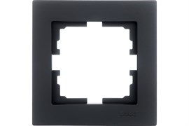 Рамка LEZARD VESNA 1-ая горизонтальная, черная матовая 742-4200-146
