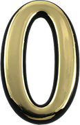 Цифра дверная АЛЛЮР пластик "0" золото (3000,100,20)